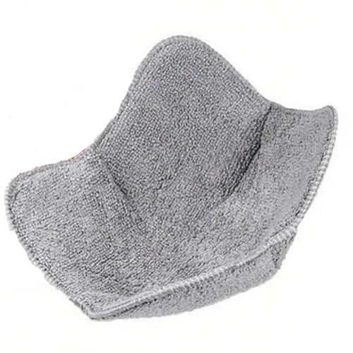 Porte-bols à micro-ondes en fibres isolées thermiquement pour cuisine avec coussinets de bol à soupe confortables - Porte-assiettes isolés multifonctionnels pour servir des plats chauds (gris, 18 cm)