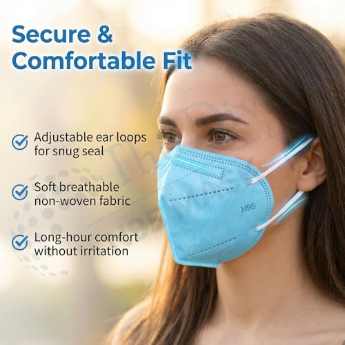 Image of Reusable & Washable Face Mask - Breathable Foldable Non-Woven Fabric Mask with Adjustable Ear Loops for Everyday Use, Comfortable Unisex Fit