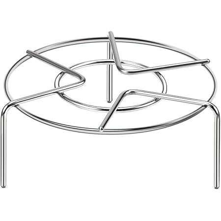 Lakatay Round Steamer Rack Stand/Heavy Duty Stainless Steel Steamer Basket for Instant Pot/Pressure Cooker Accessories (6.2" Diameter X2.36"High)