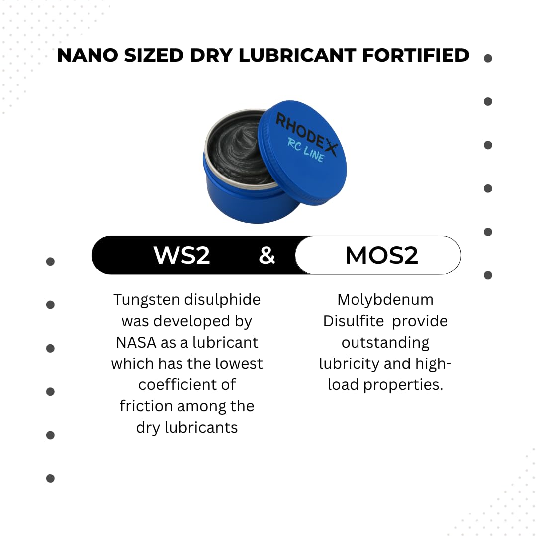 Rhodex RC Line Racing Grease Pro 10g - MoS₂ & WS₂ Fortified Synthetic - Ultimate High-Performance RC Racing Lubricant - Image 4