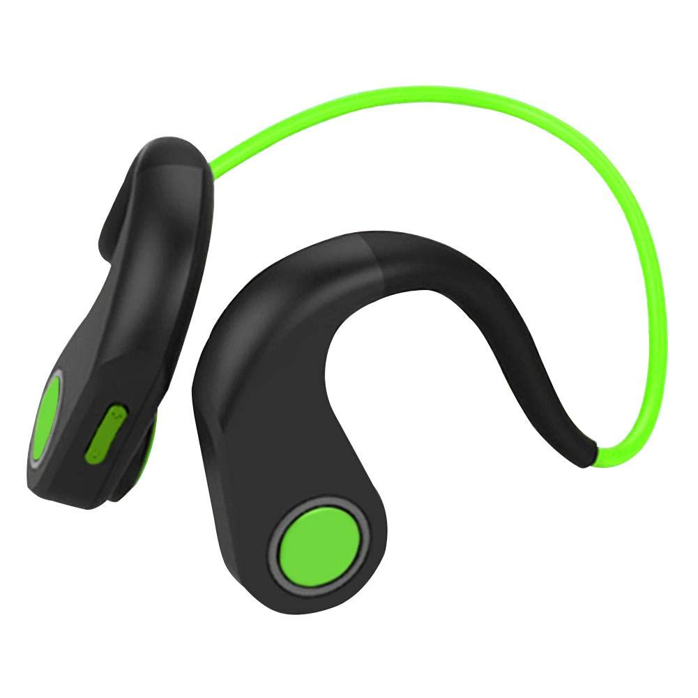 Auricolari Bluetooth Wireless Sport Auricolari Microfono Impermeabile NFC Conduzione Ossa Auricolare Bluetooth CSR8635 V4.2+EDR Outdoor Sport Headset Mic Box (verde)