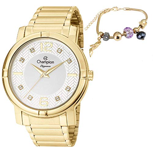 Kit Relógio Champion Feminino + Semi-joia