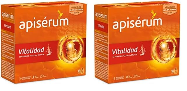 Apiserum Vitalidad Multivitamínico Potable Viales, 18-Piezas Conjunto (Paquete de 2)