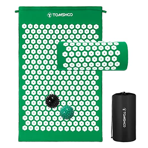 Tomshoo Acupressure Set, Acupressure Mat And Pillow With 2Pcs Massage Balls- Pain Relief Therapy Muscle Back Neck With Travel Bag For Men And Women #TOP7