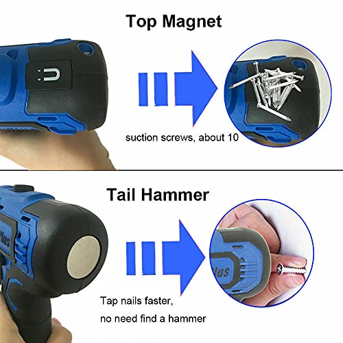 21V Schraubendreher Akkuschrauber Aufsatz Set inkl. 1.5Ah Li-Ion Akku, Schnellladegerät und 29-tlg Zubehör-Set, mit… – Bild 7