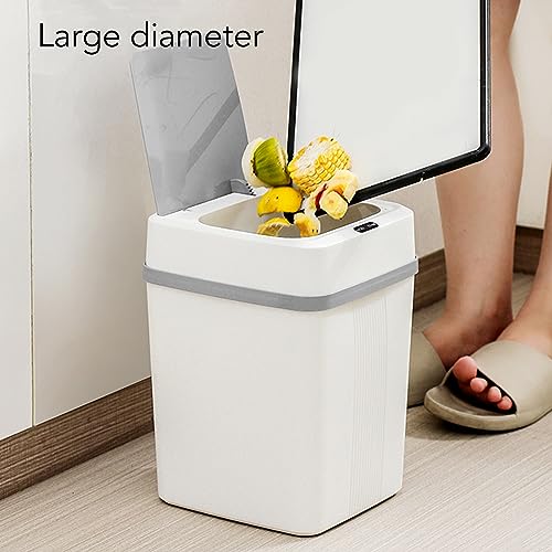 Bote de basura inteligente con sensor, 12 L, rectangular miniatura 4