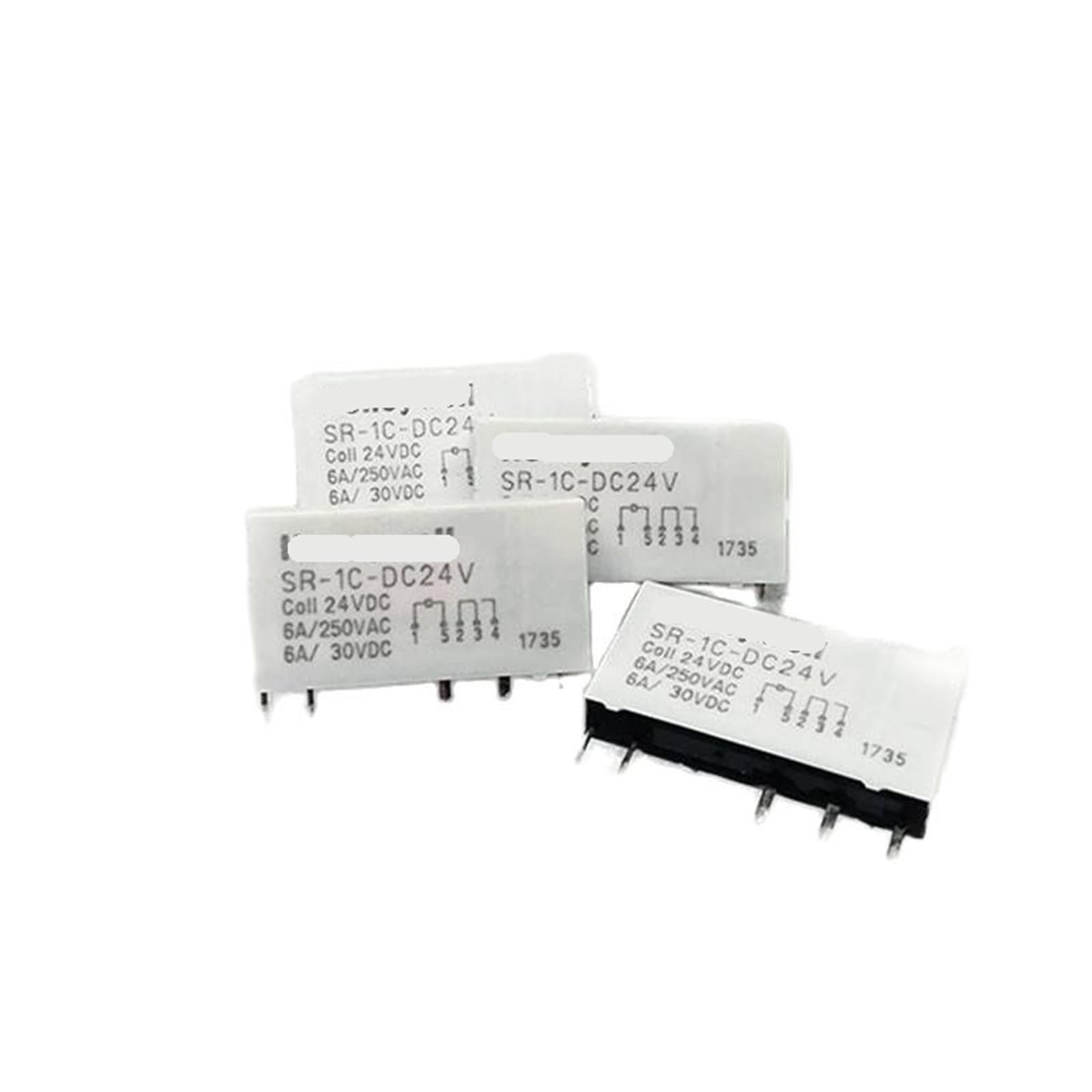 Relais 5V-24V DC SR-1C-DC24V NISZA | Lot de 5 pièces 6A 5 broches pour circuit