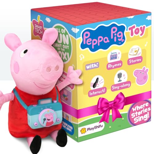 PlayShifu Peppa Pig Toy | Gift a Magical Storytelling Experience! | an Interactive Plush that Sings Tells Stories & Plays Rhymes | Adorable for Boys & Girls Ages 36