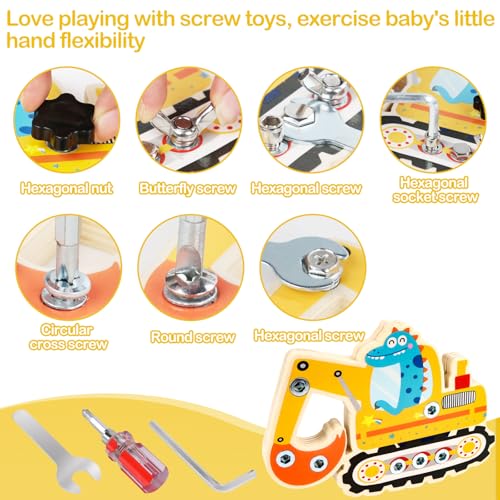 Kinder Schrauben Spielzeug Montessori Schraubendreher Board, Montessori Spielzeug Ab 3 4 5 6 Monate Jahre Motorikspielzeug Geschenk