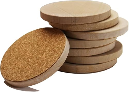 Miniatura 2 de MONKEY SUN - Paquete de 8 posavasos redondos de piedra arenisca natural, absorbentes de agua, hechos a mano, a granel, de 4 x 4 pulgadas, para