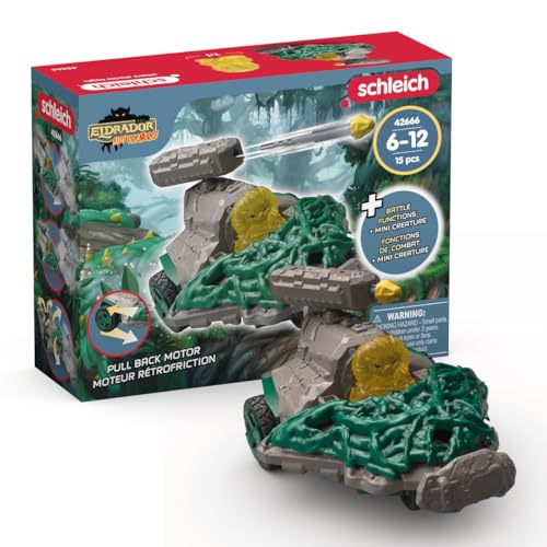 Image of Schleich Eldrador Creatures - 15PC Jungle Jet Vehicle with Mini Creature Playset - Kids Ages 7+ | 42666 | Monster Figurine, Battle Creature Toy for Boys 7+, Fantasy Beast, Action Figure Gifts, Screen-Free Imaginative Pretend Play