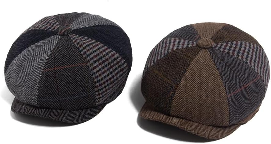 Newsboy Cap Polyester Octagonal Caps British Vintage Beret Casual Artist's hat