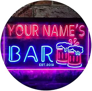 ADVPRO Personalized Your Name Est Year Theme Bar Beer Mug Decoration Dual Color