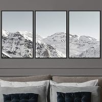 3 Piece Framed Canvas Wall Art Snow Mountain Canvas Prints Home Artwork Decoration for Living Room,Bedroom - 16