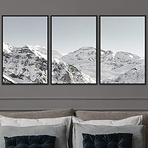 signwin 3 Piece Framed Canvas Wall Art Snow...