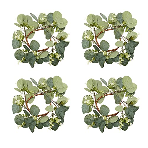 Artificial Eucalyptus Candle Wreaths