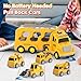 FunMission Toddlers Construction Toys for Kids 3-9 Year Old，5 in 1 Friction Power Vehicle Car for 3 4 5 6 7 Years Old Boys Girls，Carrier Truck Transport Toys for Christmas and Birthday Gifts