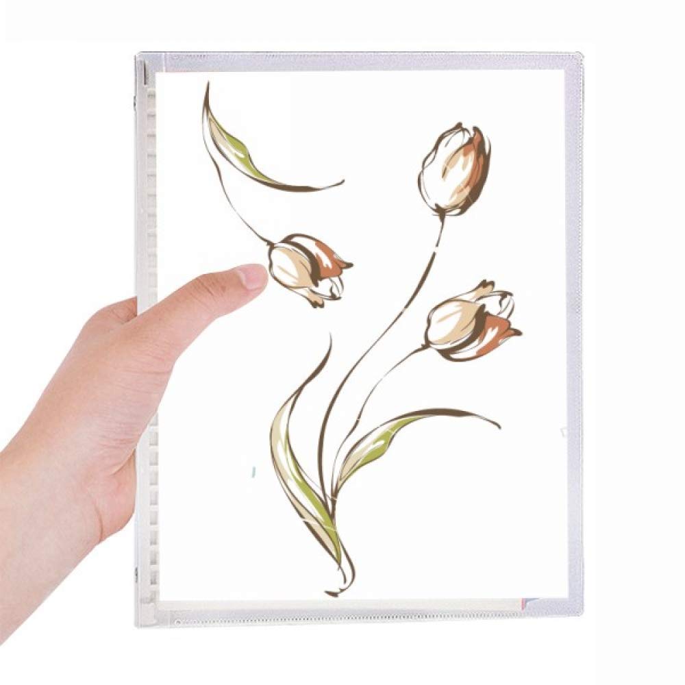 Carnet de fleurs tulipe peint à la main le cadeau idéal avec spirale rechargeable