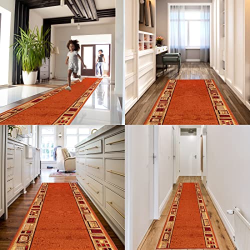 Alfombras para pasillos largos que transforman tu entrada con estilo moderno terracotta 3