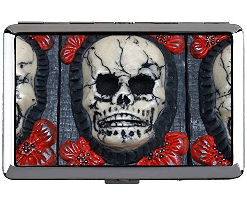 Preisvergleich Produktbild Yanteng 14 Zigarettenetui, schwarzer roter weißer Kopf Protection Credit Visitenkartenetui Aufbewahrungsbox