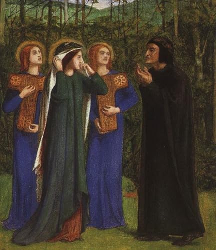 Peintures célèbres Rossetti Dante et Béatrice au paradis huile sur toile