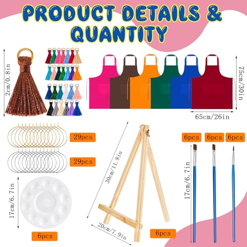 Affrolling 6 Sets Sip and Paint Kit Pre Drawn Canvas Painting Set Pre Drawn Stretch Canvas Kit for Painting(Afro Girl)