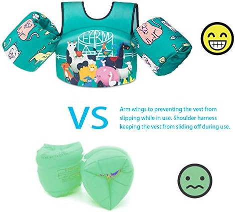 Rrtizan Baby Kids Swim Vest - Buoyancy Aid Swimming Learning Training Jackets for Child 2-6 Years, 14-30 kg Toddler Boys & Girls, ideal Flotation Swimwear with Safety Buckle