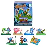 Just Play Disney Stitch Goes Wild Figurine à Collectionner 8 cm avec Socle, Boîte Mystère, Jouet pour Collectionneurs, Fans et Enfants dès 8 Ans