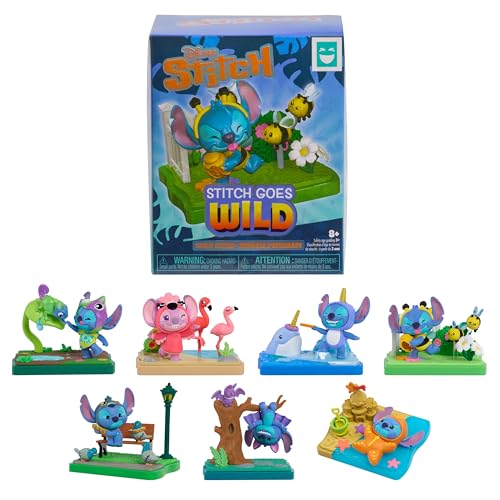 HAPPY HAUL Disney Stitch Goes Wild Scene Setters, Surprise Collectible Toy Figure in Blind Box with Scenic Base and Accessories, 3 Inches Tall, Short-Run Drop, Ages 8 and up by HAPPY HAUL - Used condition - US$7.11