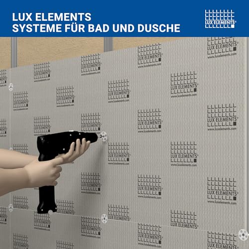 LUX ELEMENTS Schraube + Unterlegscheibe 35mm FIX-SB 50 Stk. I Set aus verzinkten Unterlegscheiben mit Stärke 0,7mm + Blechschraubengewinde mit Bohrspitze I Zur Befestigung von Bauplatten