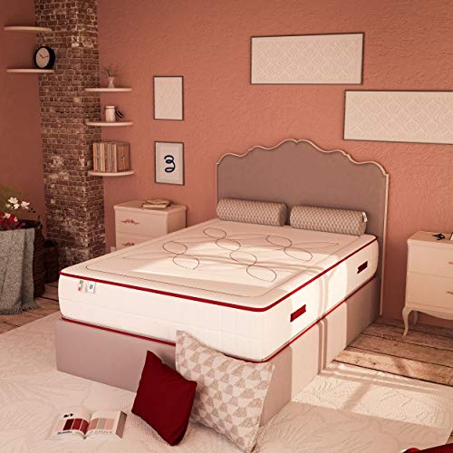 Baldiflex - Colchón Amor 160x190cm - 4 cm Viscoelástica y 18 cm Espuma, Altura 24 cm Tejido Algodón Stretch