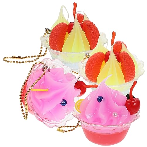 HXFFXHF 4 Piezas Mochila Colgante Llaveros Bolsa Charms Llavero Llaveros Mujer para Llaves de Coche Llavero Cadena Monedero Charms Llavero Kawaii Novedad Llavero Monedero Llavero Plástico