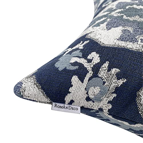 Romandeco Jacquard European Decorative Throw Pillow Covers For Couch/Sofa/Bedroom, 2 Pack, 18X18 Inch (45Cm) #TOP2