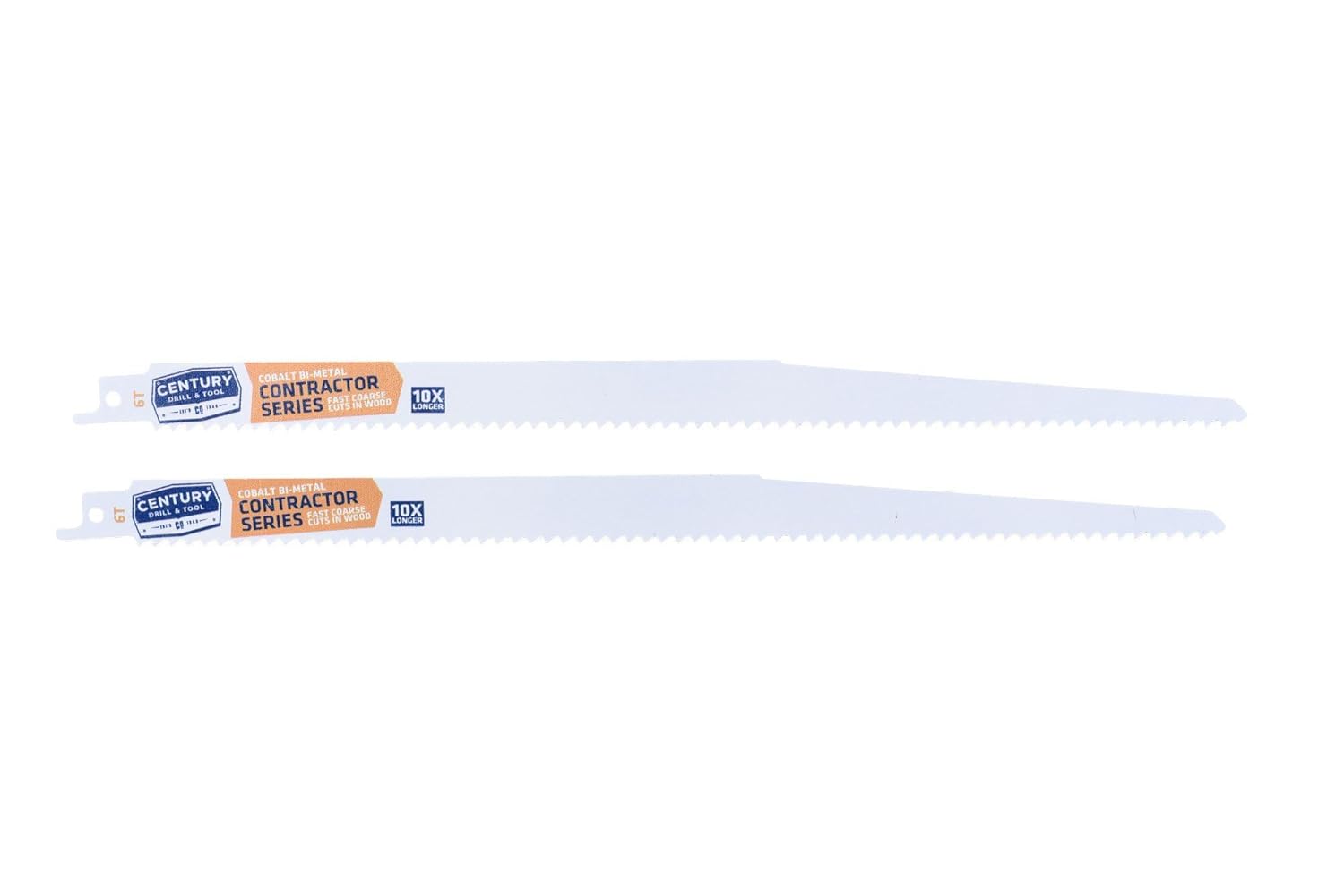 Century Drill & Tool 07106 12" Contractor Series Bi-Metal Reciprocating Saw Blade, 6T, 2 Pack