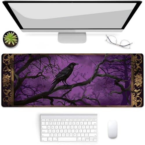 Tapis de souris gothique corbeau : le cadeau décoratif parfait pour gamer