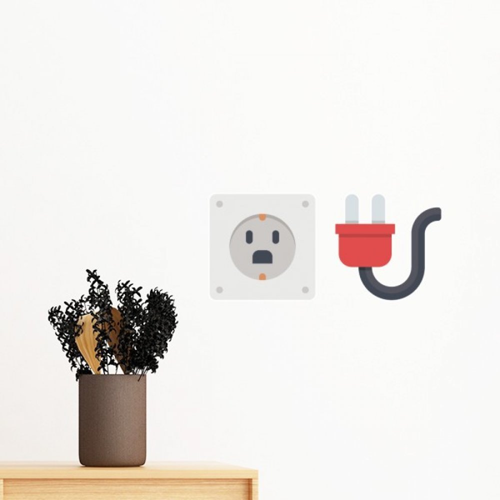 Mur autocollant de prise de courant amovible 40cm pour masquer les imperfections d'une chambre