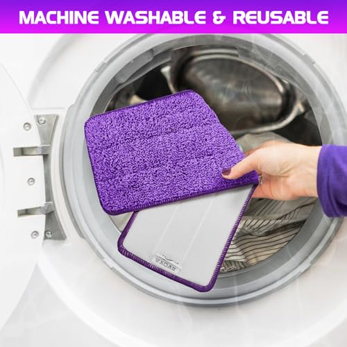 Qaestfy Microfiber Reusable Pad Refill Compatible with Swiffer PowerMop, Power Mop Refills Pads, Wet & Dry, Machine Washable Replacement Mop for All Floor Type Cleaning (Pack of 3) - Thumbnail 6