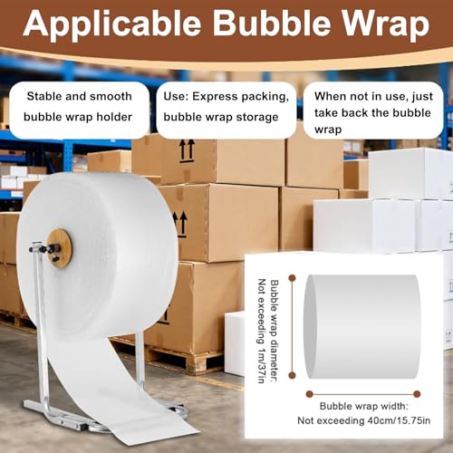 BubbWrap Schaumstoffverpackungsstoff-Spenderständer – Manueller Tischständer für effizientes Verpacken, Umziehen und Versenden – Die ultimative Verpackungslösung für Zuhause und Büro