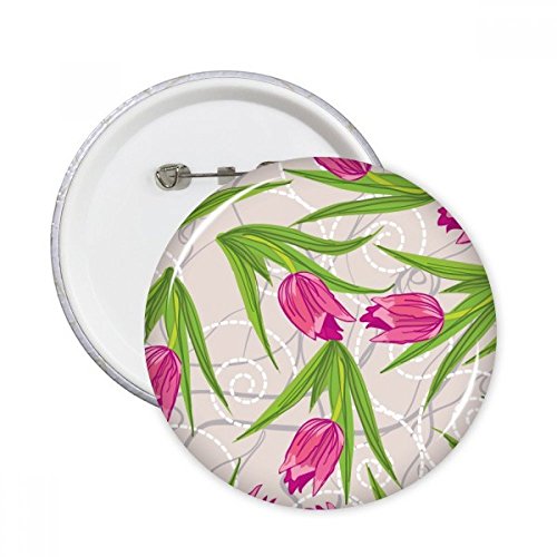 Fleur oeillet badge plante rond cadeau 5pcs multicolore