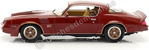 Miniatura 3 de GreenLight 118 1978 Chevrolet & let Camaro Z28 - Carmín metálico con rayas doradas de dos tonos 13604 Envío desde Canadá