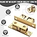 Alise Double Roller Catch Cabinet Latches,Adjustable Double Ball Tension Roller Catch Latch Brass Cabinet Door Latch,47mm Solid Brass Cabinet Latches and Catches,4 Pcs