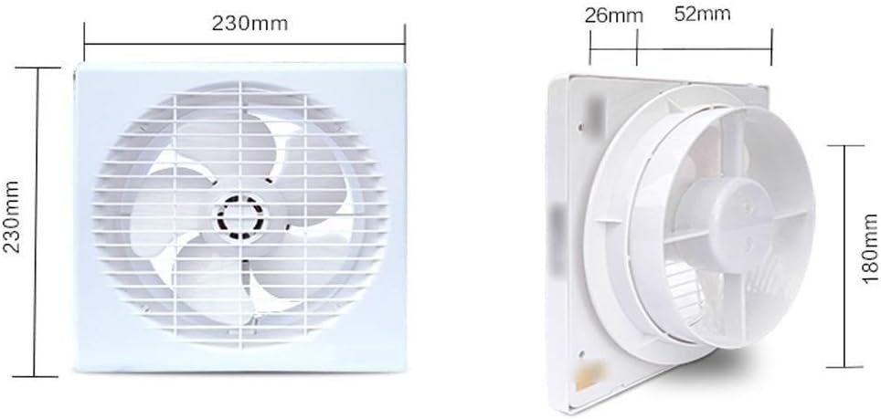 Ventilation Exhaust Fan, Strong Exhaust Extractor Fan Wall Mount Ceiling Exhaust Fan Built-in Household Ventilation Fans Without Plug