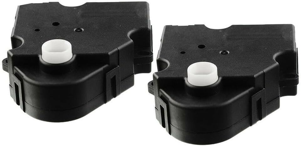 2pcs HVAC Heater Blend Door Temperature Actuator Left Driver Right Passenger Main Side Metal and Plastic Black with 5 Pins for Chevy,for Cadillac,for Buick 1572971 604-106