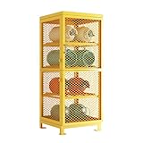 Yeeoy 30' L x 30' W x 71.7' H Horizontal Cylinder Storage Cabinet, 8 Cylinder Capacity, Propane Tank Storage Cage, Steel Safety Gas Cylinder Cabinet with Lockable Doors, Yellow Powder Coat Finish