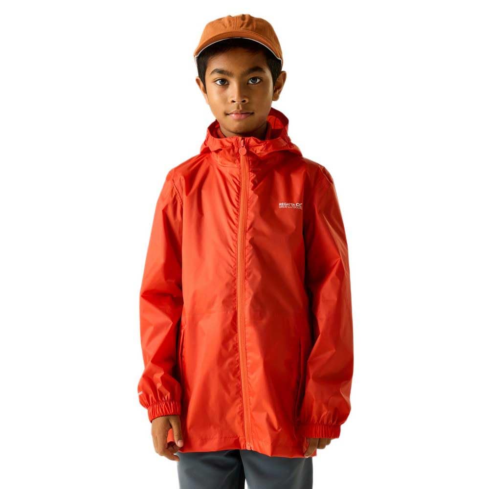 Regatta Unisex Kids Orange Waterproof Jacket For Children Pack It Iii