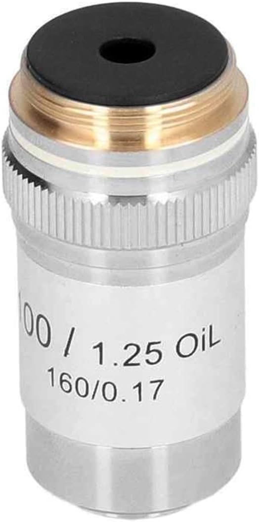 Microscope Kit Microscope Auxiliary Lens Achromatic Microscope Objective Silver Microscope Objective Len with 20.2mm Standard Interface Microscope Lens Adapters (Color : 60X)