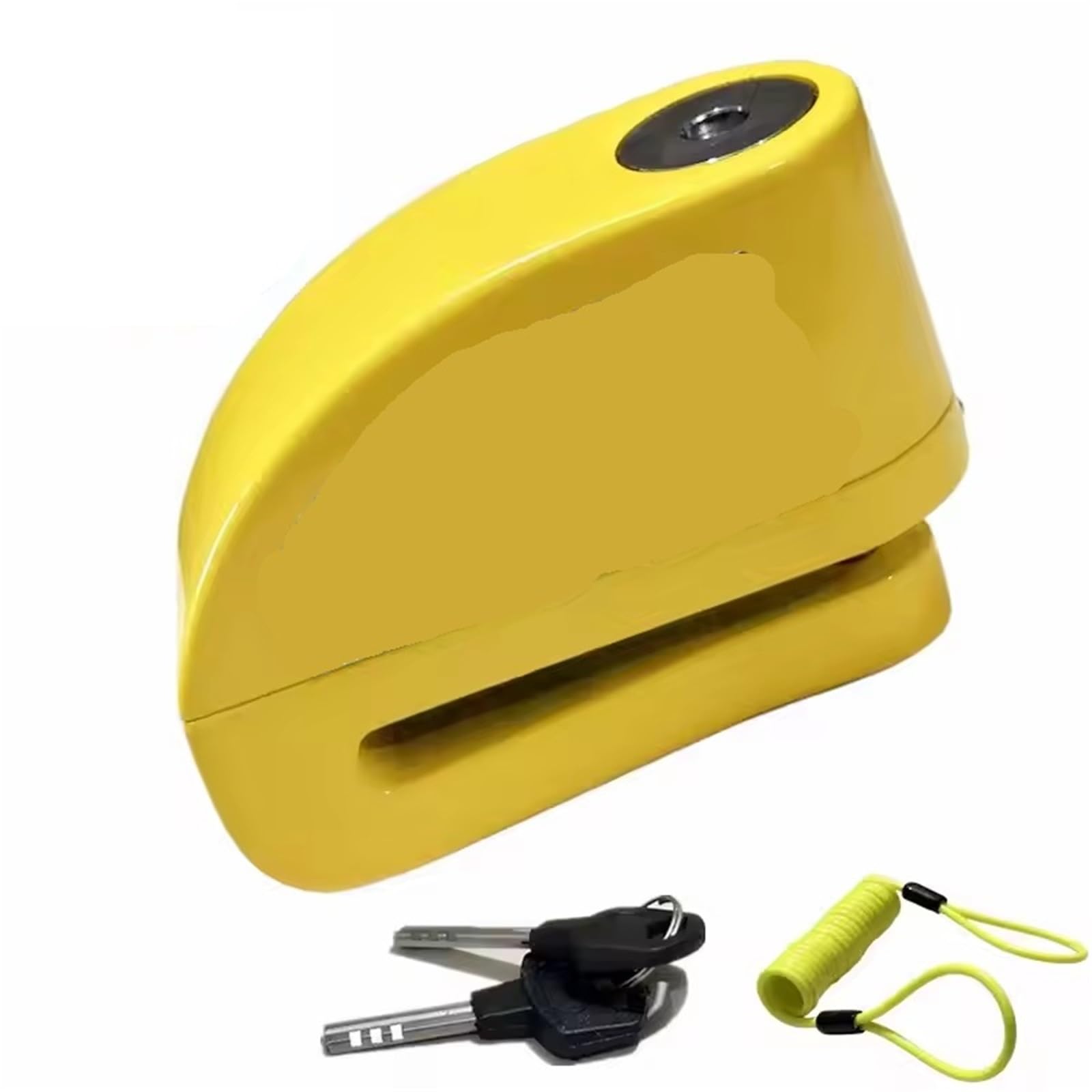 Alxyutek Yellow Security Lock Motorcycle Lock Padlock Waterproof Brakelock With Keys Safety Anti-Theft Scooter Wheel Disc Brake Locks Brake Throttle Lock