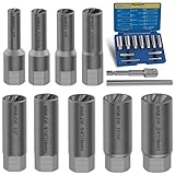 MABLEVI 11PCS Spiral Type Deep Bolt Extractor Set, Impact Bolt & Lug Nut Remover kit, Spark Plug Extraction Socket Set For Removing Broken, Damaged, Frozen, Rusted, Or Rounded-Off Bolts, Nuts, Studs