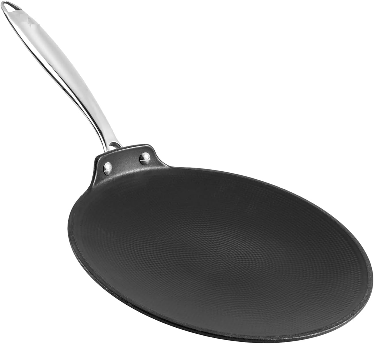Indian Lightweight Cast Iron Roti Tawa - 26 cm/Naturally,Stick-Free/Steel Riveted Handle/Metal Spoon Pack of 1
