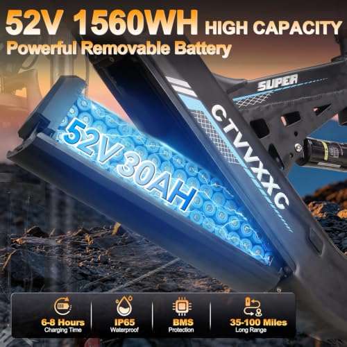 8000W Peak 52V Dual Motor Ebike